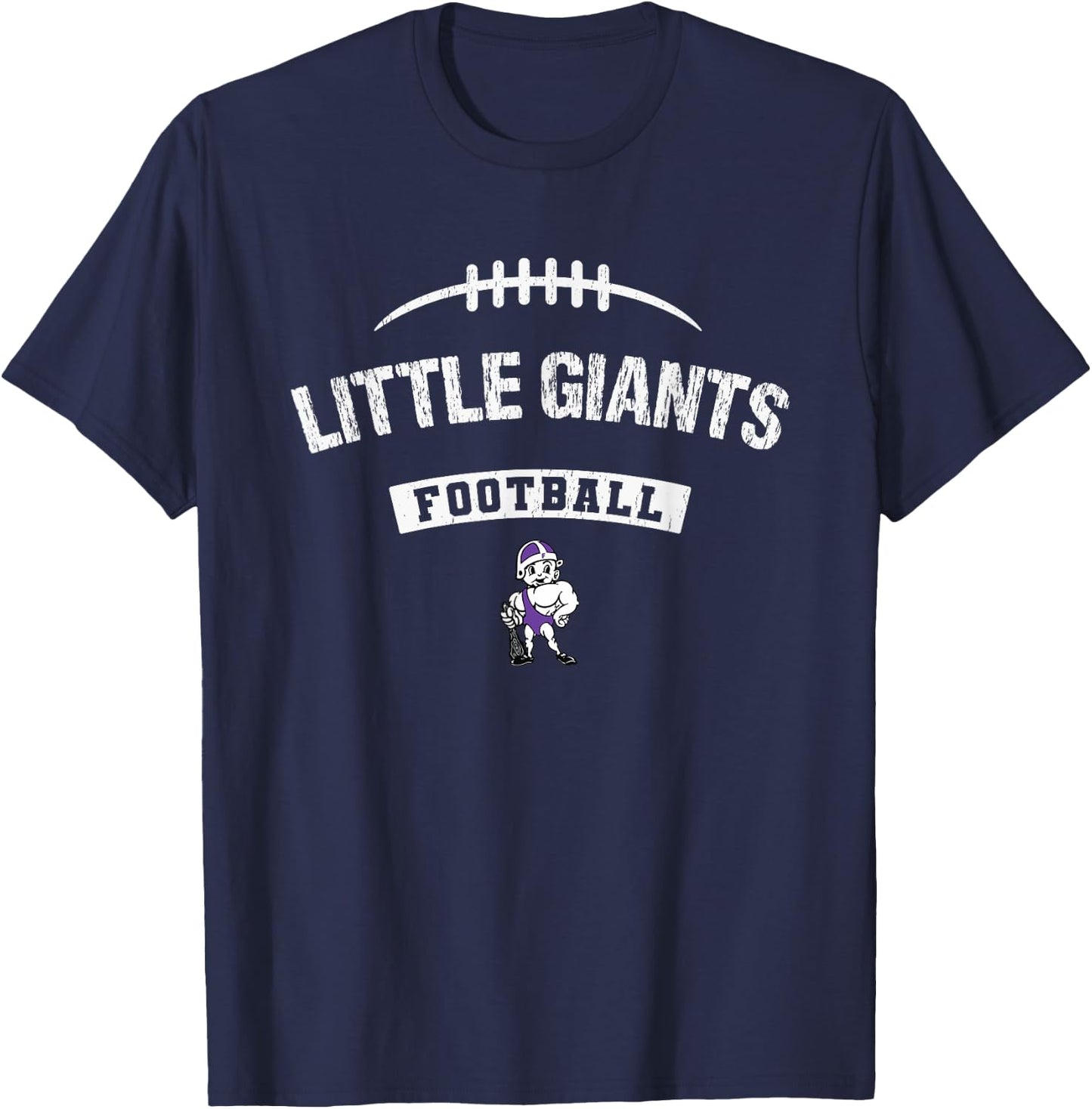 Logo Football Distressed HS T-Shirt - T-Shirt | Navy