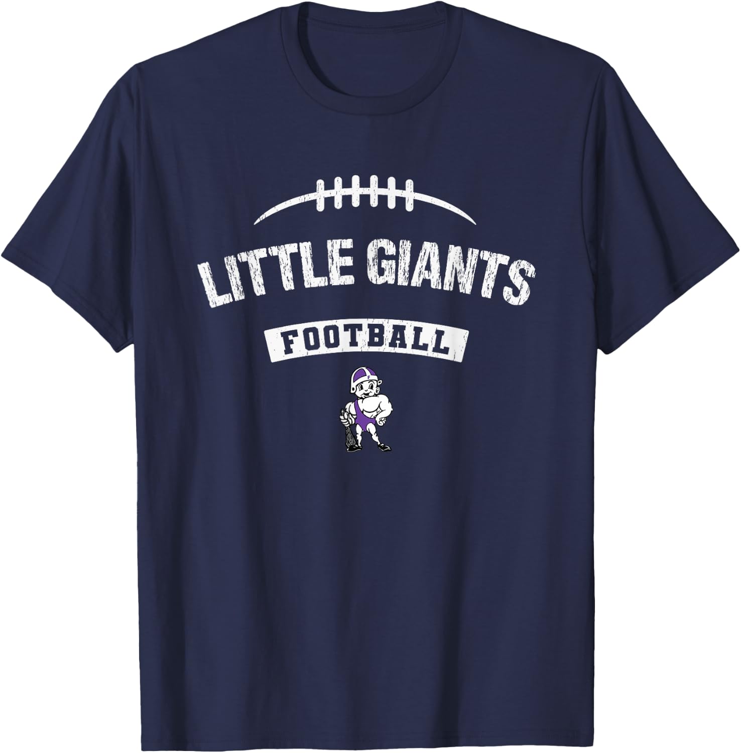 Logo Football Distressed HS T-Shirt - T-Shirt | Navy