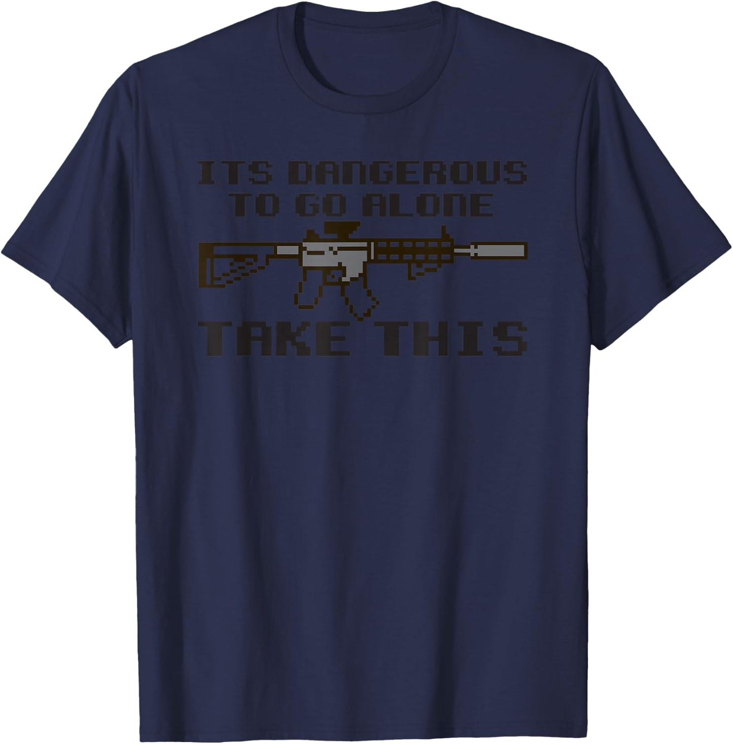 Patriot Patch Co - It's Dangerous To Go Alone M4 T-Shirt - T-Shirt | Navy