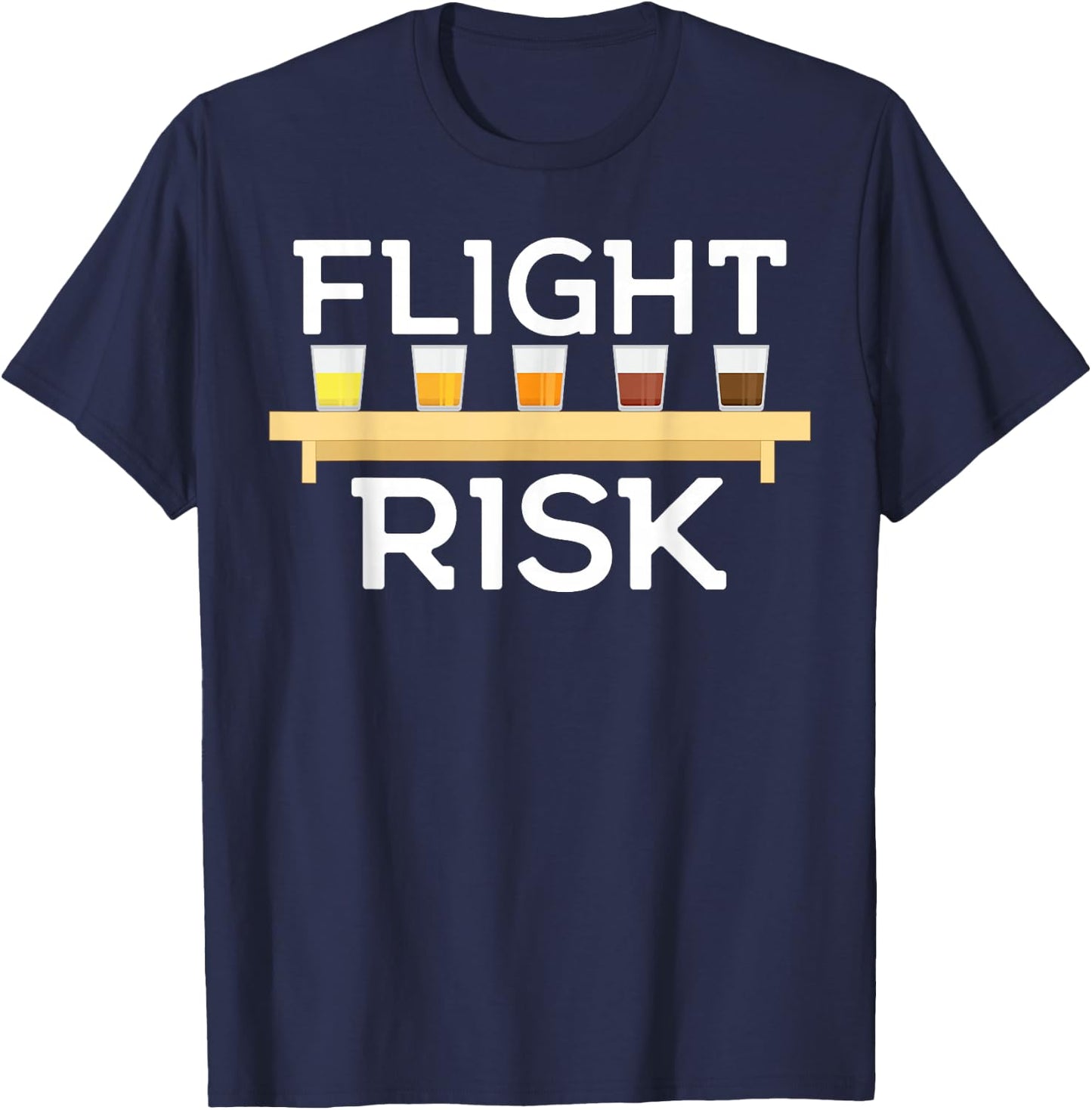 Flight Risk FOMO Beer Tasting Sample Lager IPA Amber Porter T-Shirt - T-Shirt | Navy