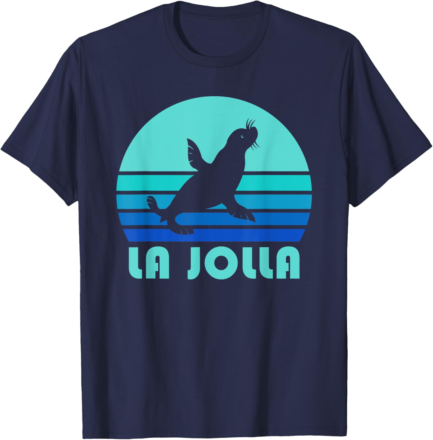 La Jolla Sea Lion Shirt, California Dogs Of The Sea Gift T-Shirt - T-Shirt | Navy