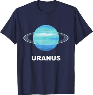 Solar System Group Costumes - Giant Planet Uranus Costume T-Shirt - T-Shirt | Navy