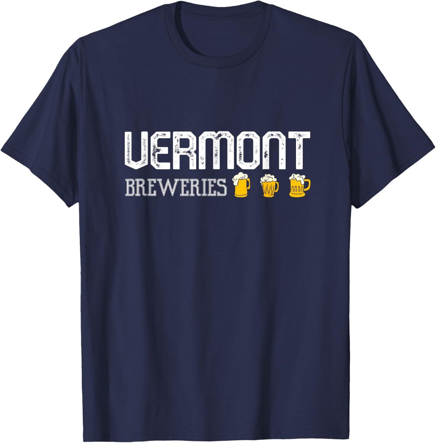 State Vermont Breweries Craft Beer- I LoVermont Vermont Beer T-Shirt - T-Shirt | Navy
