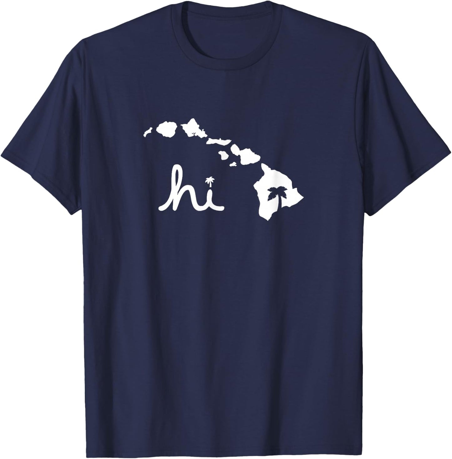 Hi Hawaiian Islands T-Shirt_ T-Shirt - T-Shirt | Navy