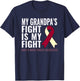 Head and Neck Cancer : My Grandpa's Fight is My Fight T-Shirt - T-Shirt | Navy