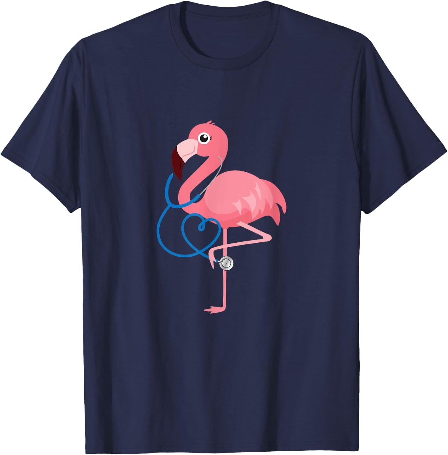 Medical Doctor Nurse gift Pediatrics Flamingo T-Shirt - T-Shirt | Navy