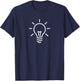 Light Bulb Shirt Bright Idea T Shirt T-Shirt - T-Shirt | Navy