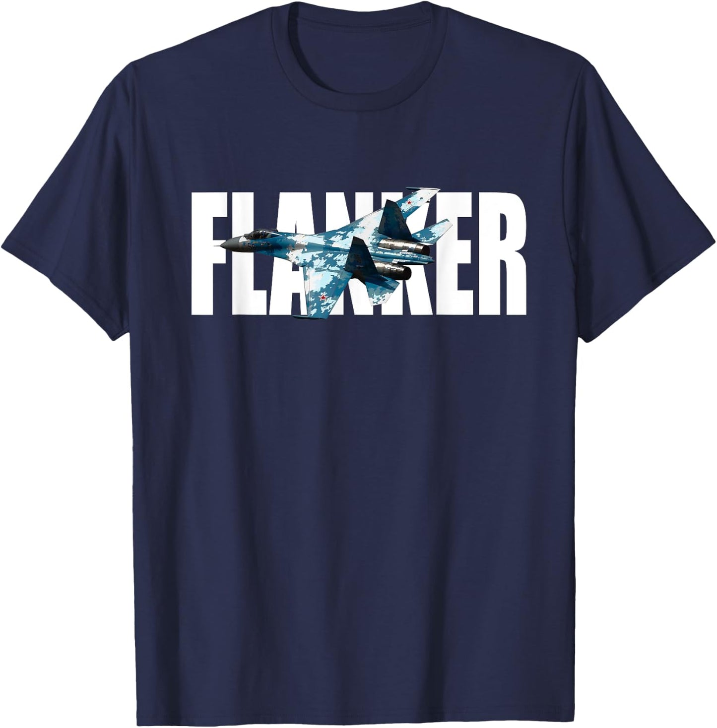 USSR Russian Su-27 SU27 Flanker Fighter Tarpaulin T-Shirt - T-Shirt | Navy