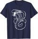 White King Cobra Hissing Distressed Snake Lover T-Shirt - T-Shirt | Navy