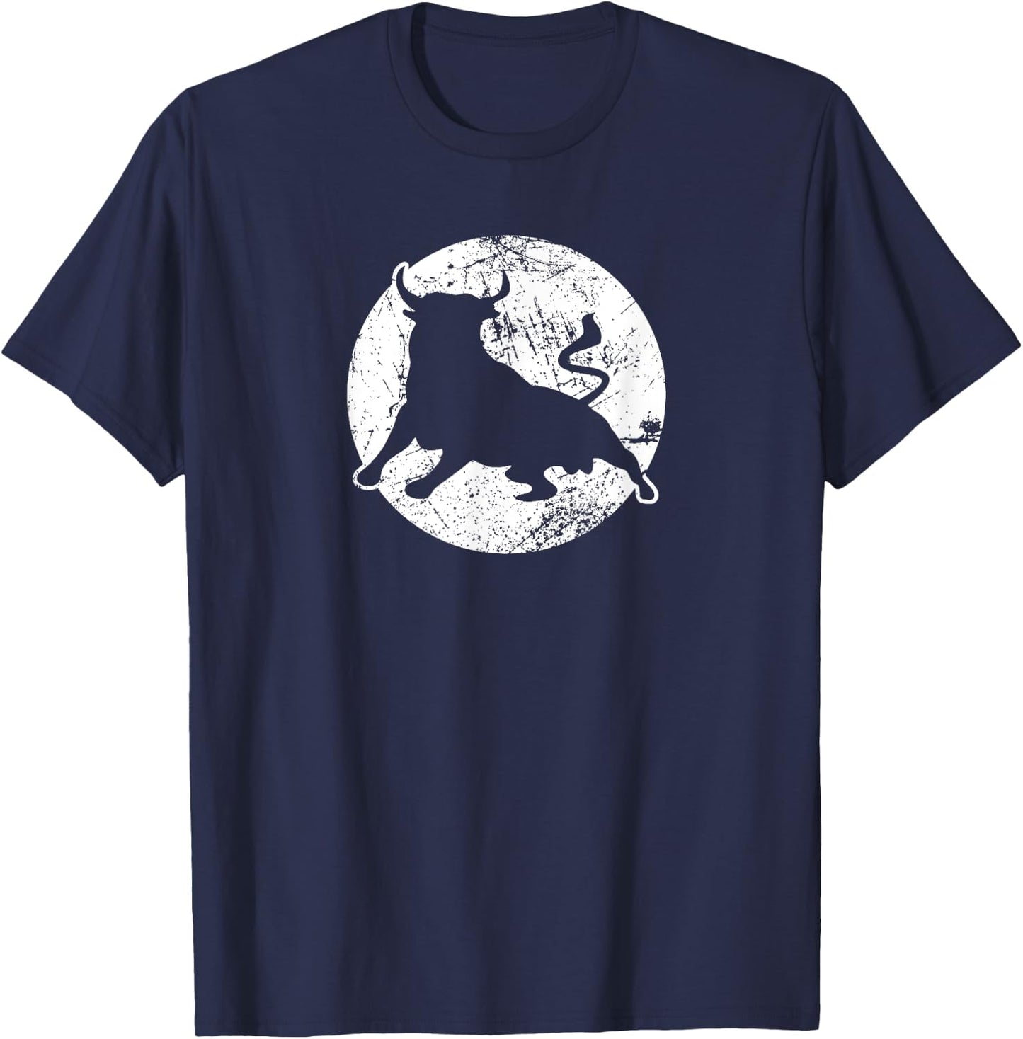 Spanish Toro Bull Distressed 6 T-Shirt - T-Shirt | Navy