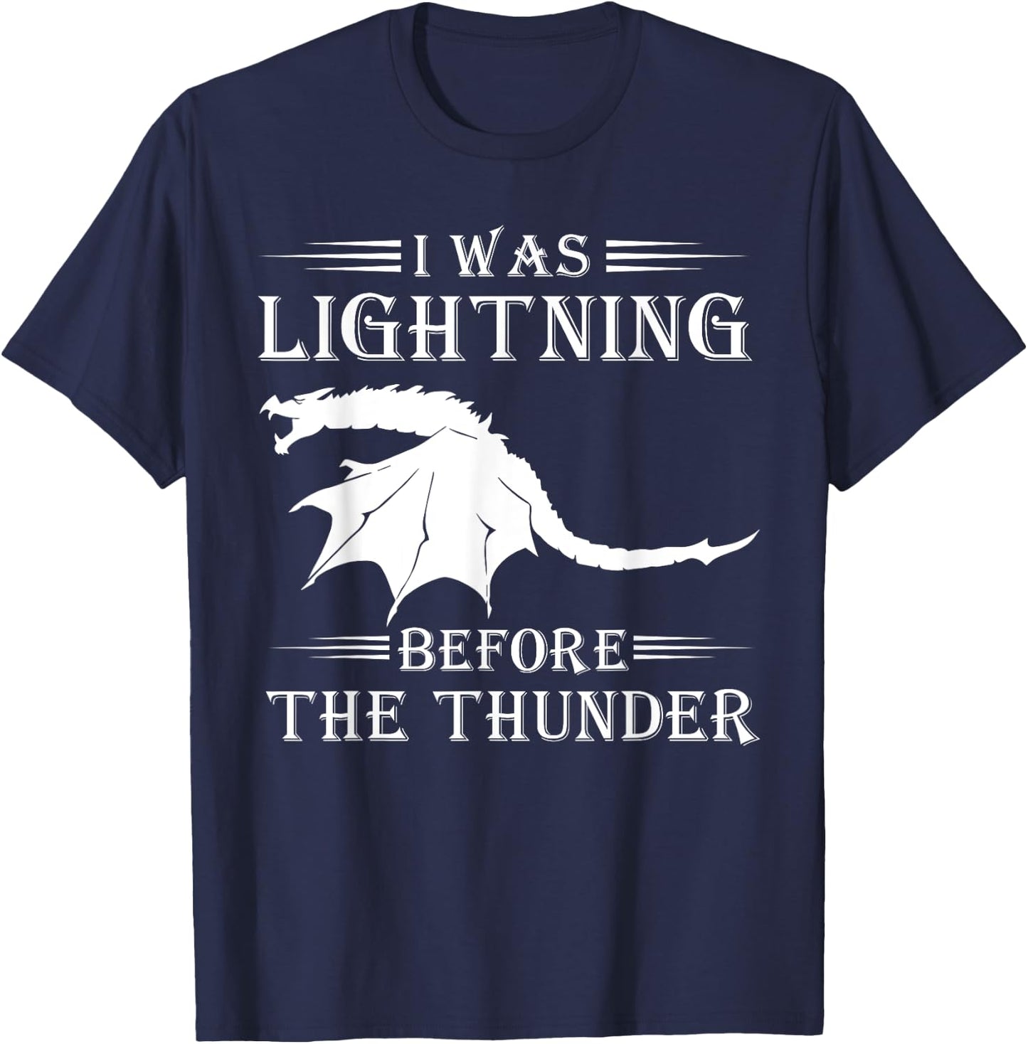 Thunder Dragon Birthday Gift T-Shirt - T-Shirt | Navy