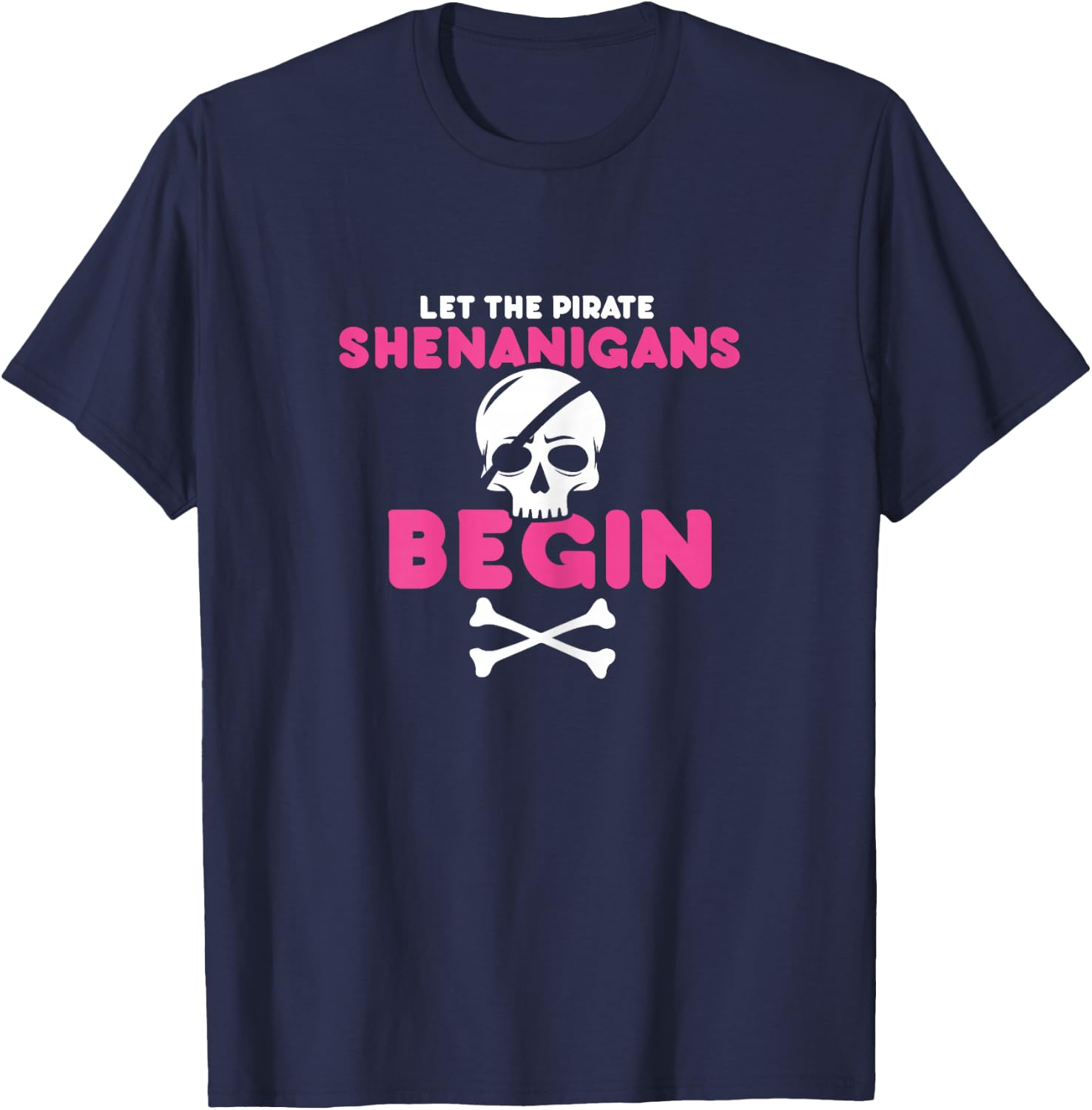 Funny Pirate Graphic For Boat Cruise Trip & Pirate Night T-Shirt - T-Shirt | Navy