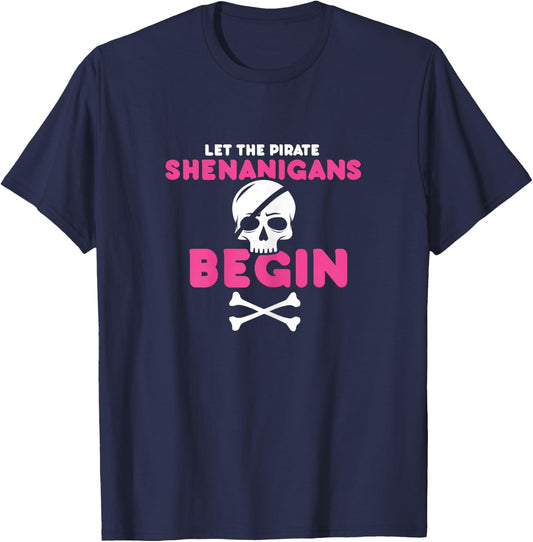 Funny Pirate Graphic For Boat Cruise Trip & Pirate Night T-Shirt - T-Shirt | Navy