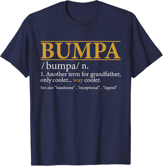 Funny BUMPA definition Fathers day gift Grandpa gift T-Shirt - T-Shirt | Navy