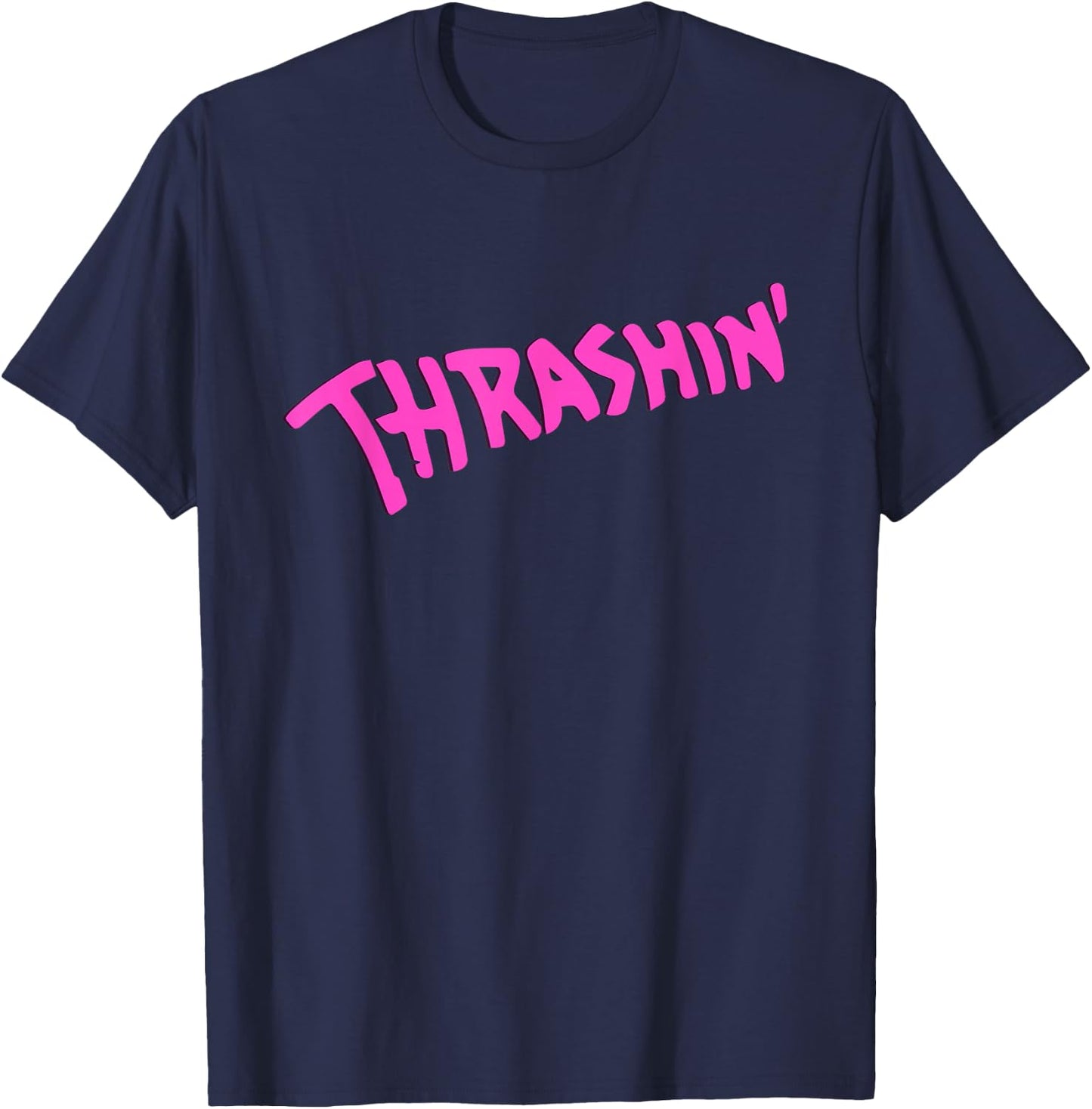 THRASHIN SHIRT | 80s Skater Skateboarding T-Shirt - T-Shirt | Navy