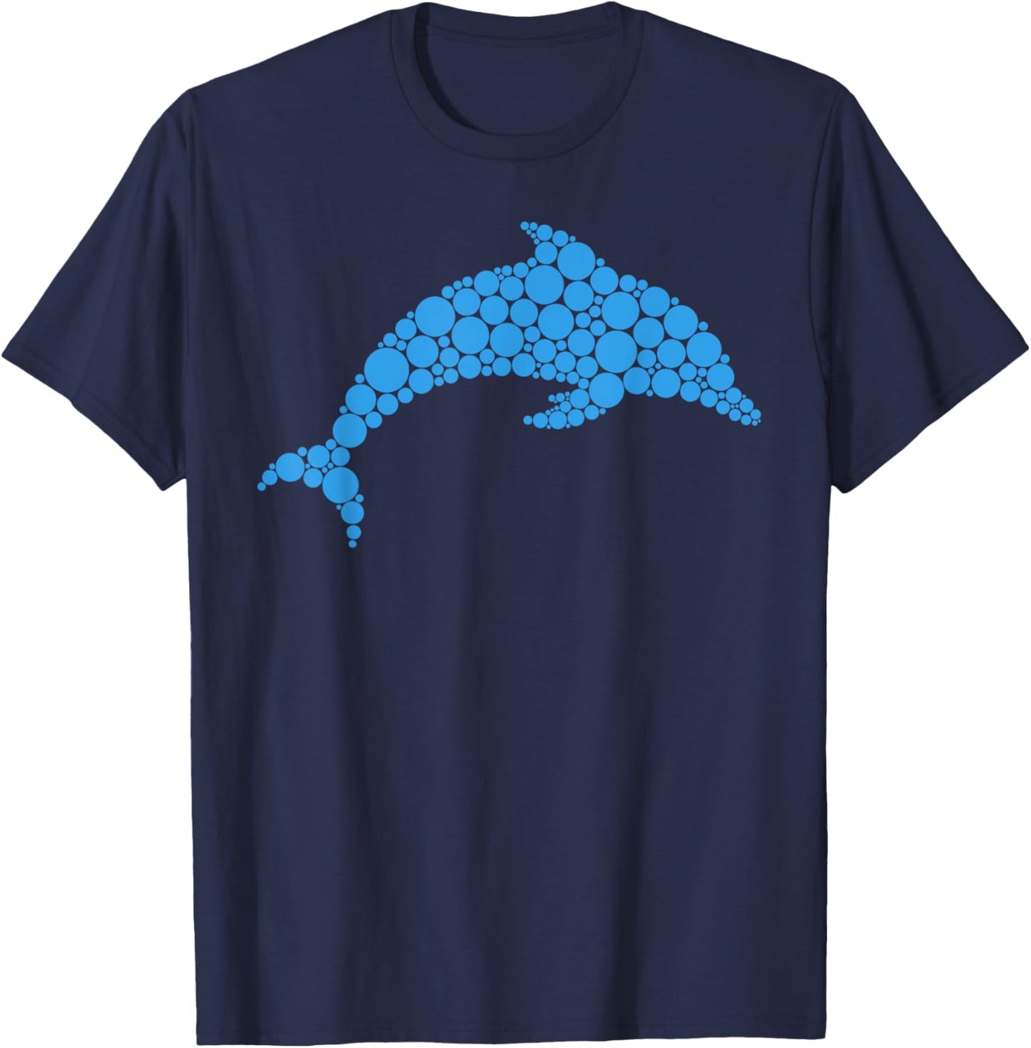 Funny Dolphin Lovers Polka Dot Happy Dot Day Girls Boys Kids T-Shirt - T-Shirt | Navy