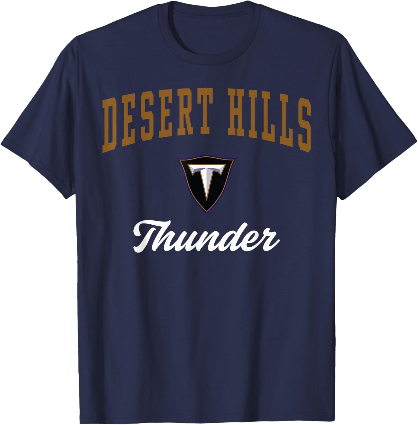 Desert Hills High School Thunder C3 T-Shirt - T-Shirt | Navy