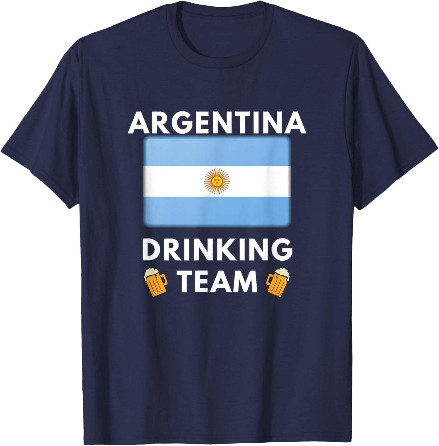 Argentine Drinking Team Funny Beer Drinking T-Shirt - T-Shirt | Navy