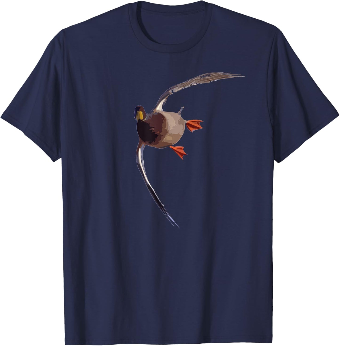 Sideways Drake - Duck Hunting Shirt by Committed Waterfowl T-Shirt - T-Shirt | Navy