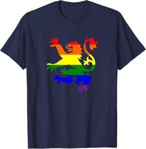Scottish Lion Gay Pride T-Shirt - T-Shirt | Navy