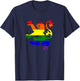 Scottish Lion Gay Pride T-Shirt - T-Shirt | Navy