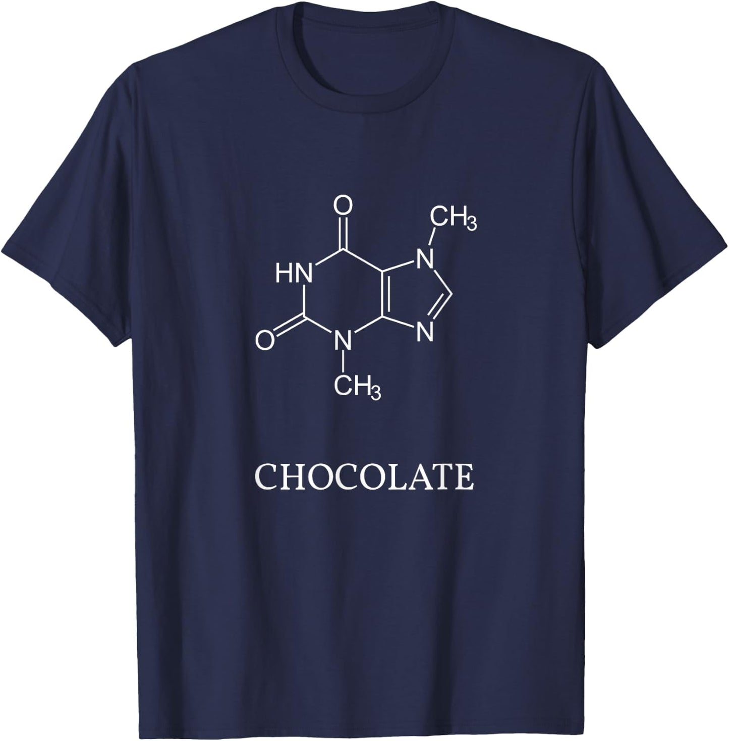 Chocolate Molecule Theobromine T-Shirt - T-Shirt | Navy