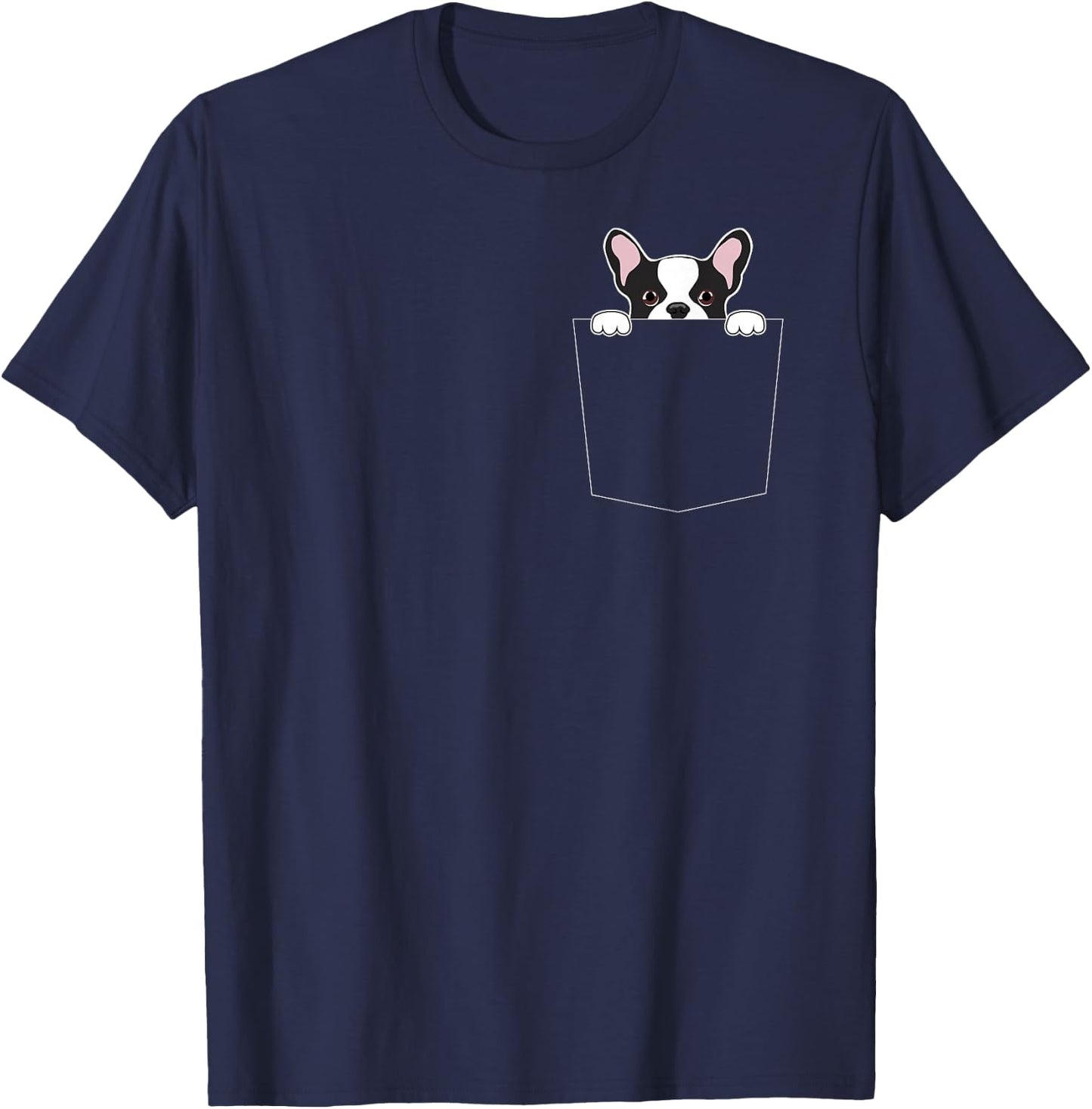 French Bulldog / Frenchie Dog In My Pocket Women Girls Kids T-Shirt - T-Shirt | Navy
