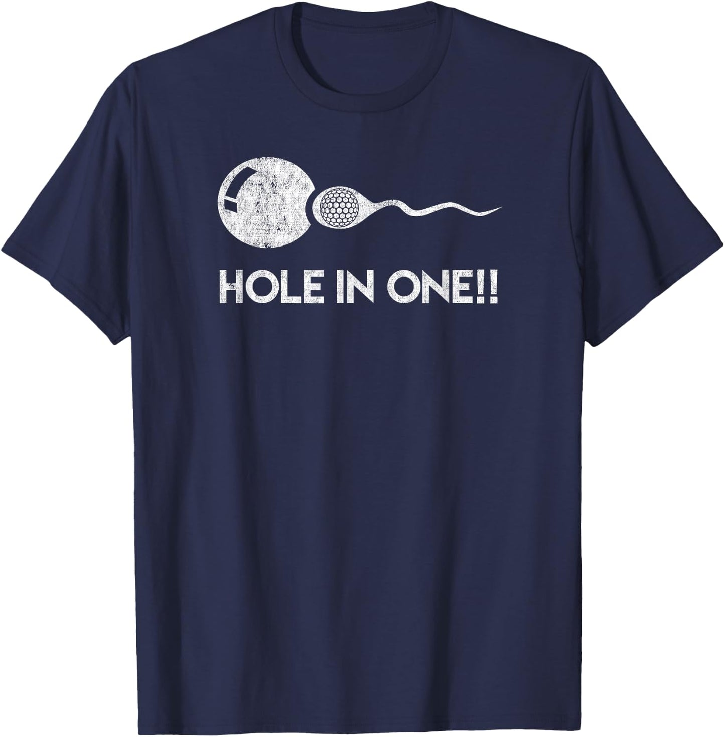 Hole In One!! Funny Golf Expectant Father Sports Shirt T-Shirt - T-Shirt | Navy