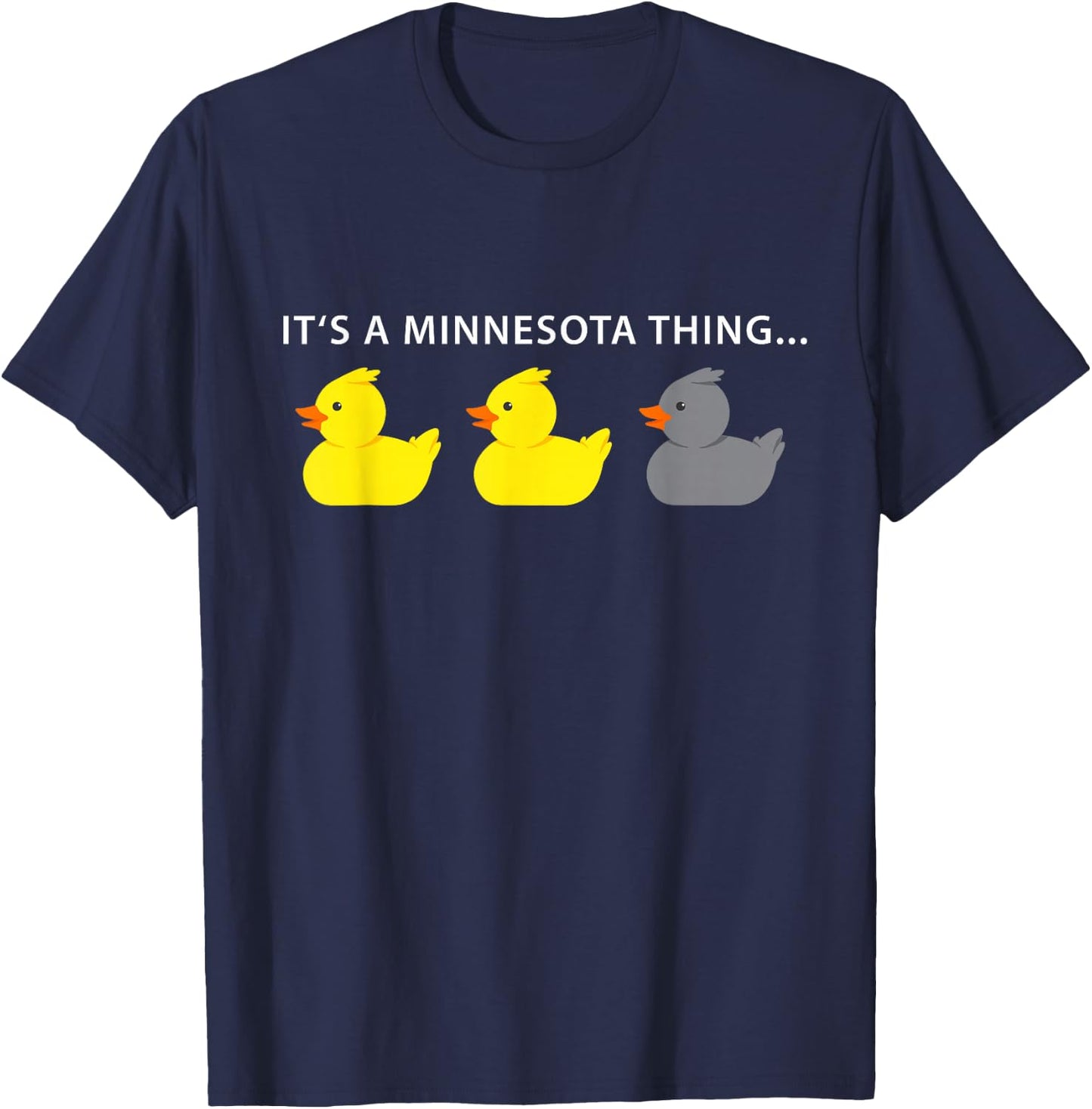 Duck Duck Gray Duck Minnesota Small T-Shirt - T-Shirt | Navy