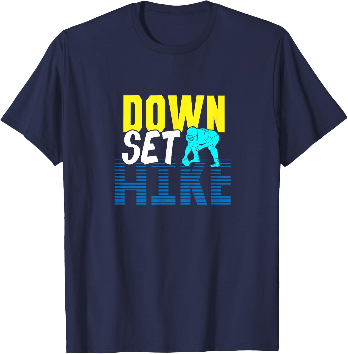 Down Set Hike Shirt | Football Center T Shirt T-Shirt - T-Shirt | Navy