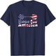 Patriotic barbell Reps For America USA Gym Women Kids Men T-Shirt - T-Shirt | Navy