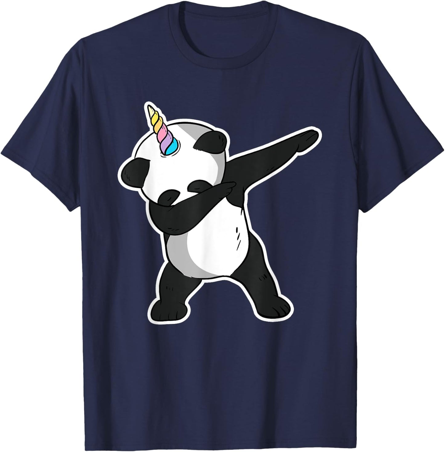 Funny Dabbing Pandacorn Shirt T-Shirt - T-Shirt | Navy