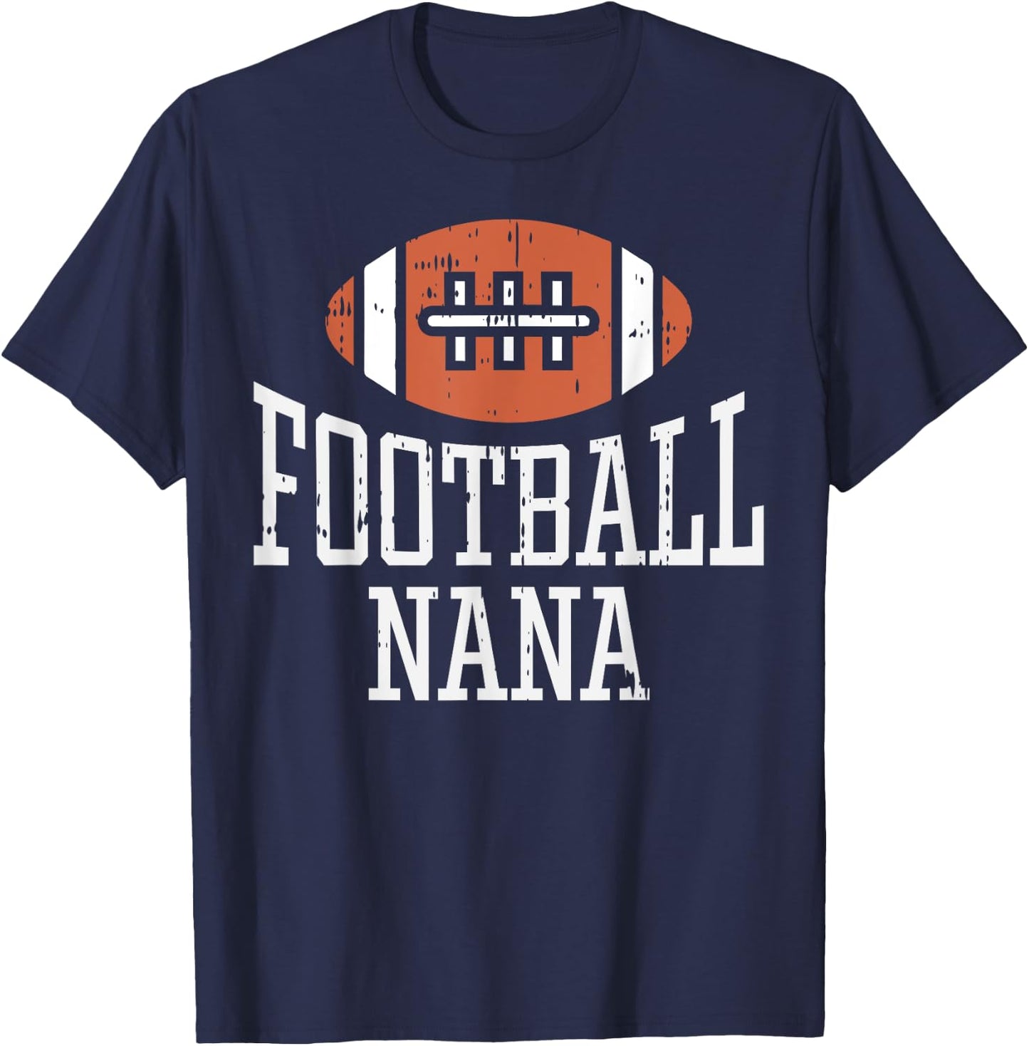American Football Nana Vintage Game Day Sports Lover Grandma T-Shirt - T-Shirt | Navy