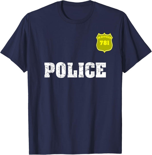 Police Officer Halloween shirt for Costume Boys Girl T-Shirt - T-Shirt | Navy