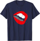 Kylie Minogue Lips Graphic T-Shirt - T-Shirt | Navy