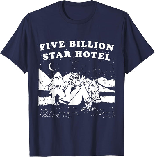 Funny Camping - Five Billion Star Hotel T-Shirt - T-Shirt | Navy