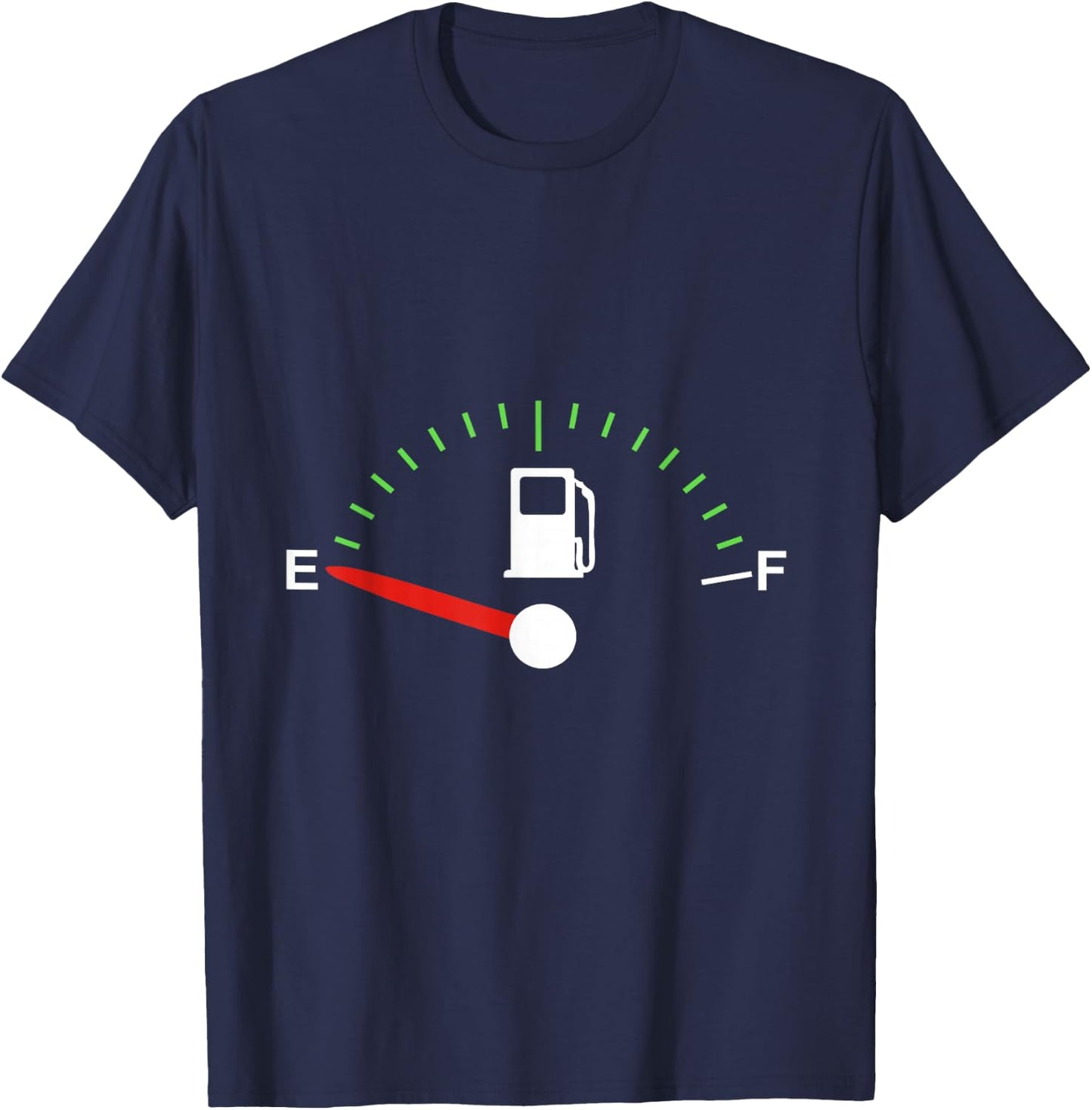 Gas Fuel Gauge Car Truck Empty Full Tank T-Shirt - T-Shirt | Navy
