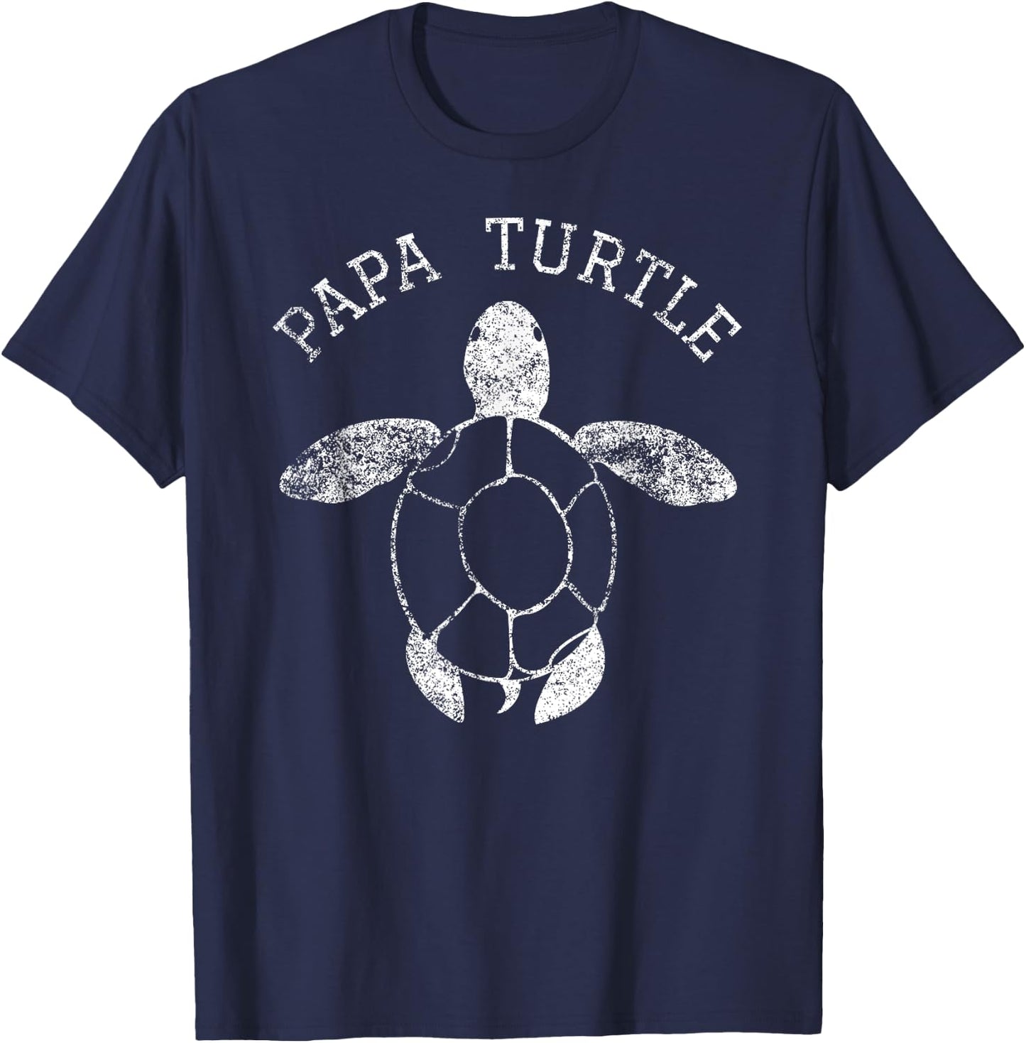 Distressed Papa Turtle Honu Turtles T-Shirt - T-Shirt | Navy