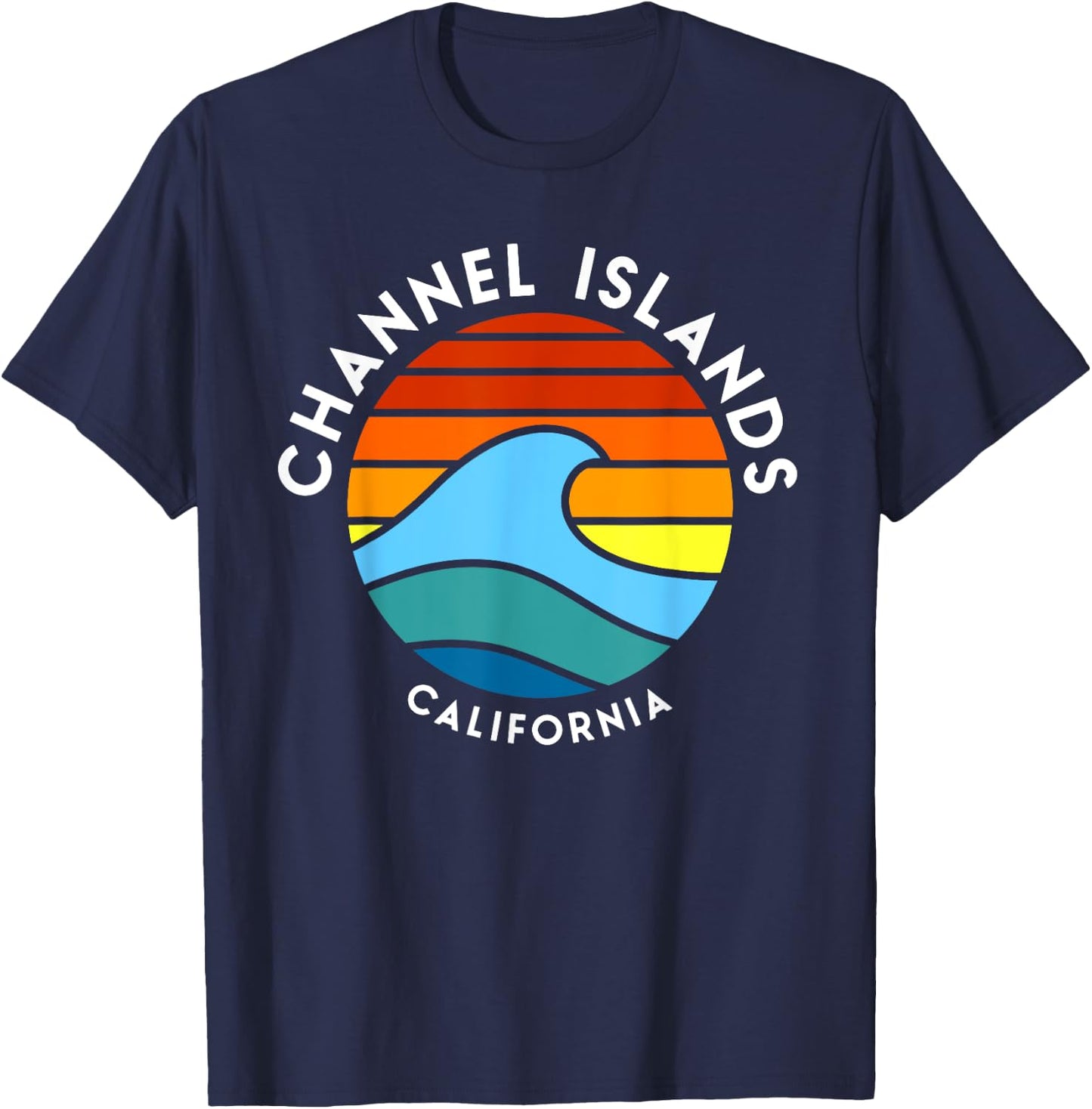 Channel Islands California Retro Wave 80s T-Shirt - T-Shirt | Navy