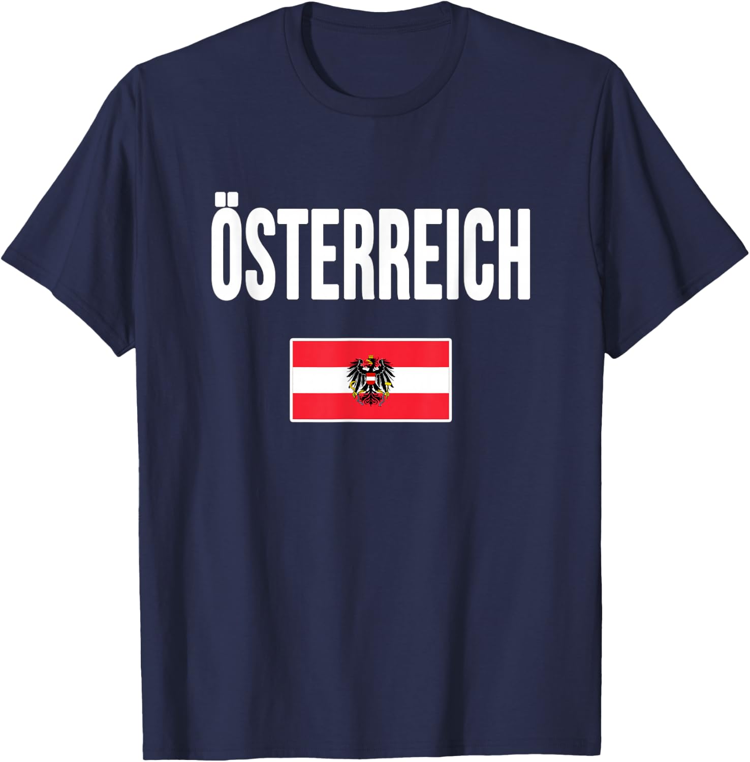 Austrian Flag Austria Gift Osterreich T-Shirt - T-Shirt | Navy