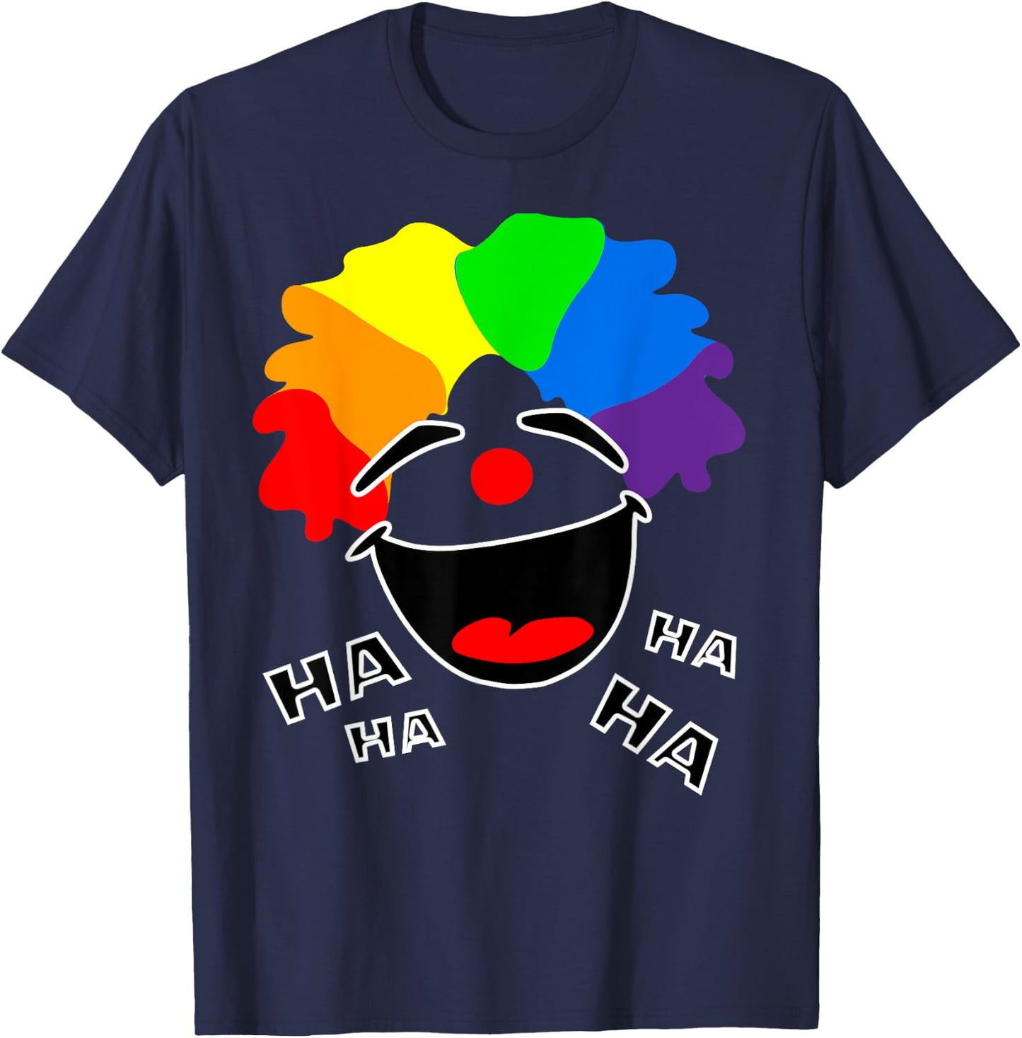 Happy Clown Laughing Smiling T-Shirt - T-Shirt | Navy