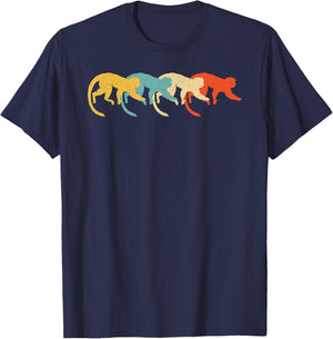 Gibbon Vintage Retro Lesser ape Lar Lover 60s 70s Gift T-Shirt - T-Shirt | Navy