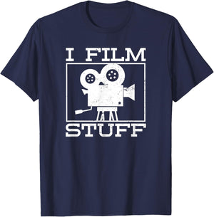 Movie Director Gifts & | Filmmaker Design | I Film Stuff Gift T-Shirt - T-Shirt | Navy