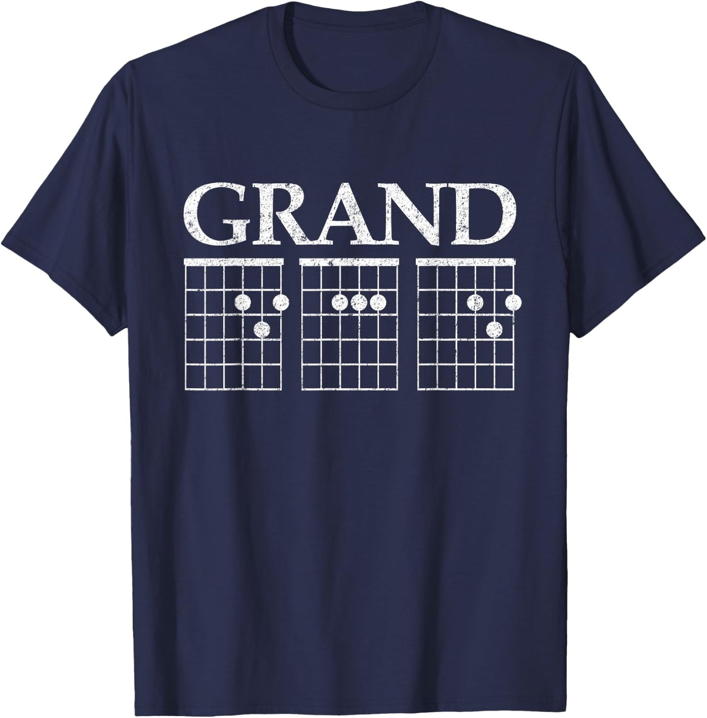 Music Guitar Chord GrandDAD Father's Day Gift Granddad T-Shirt - T-Shirt | Navy