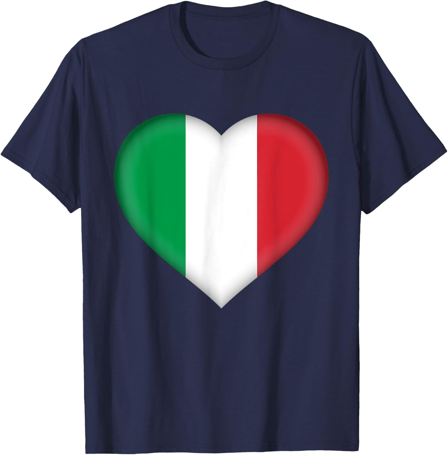 I Love Italy | Italian Flag Heart Outfit T-Shirt - T-Shirt | Navy