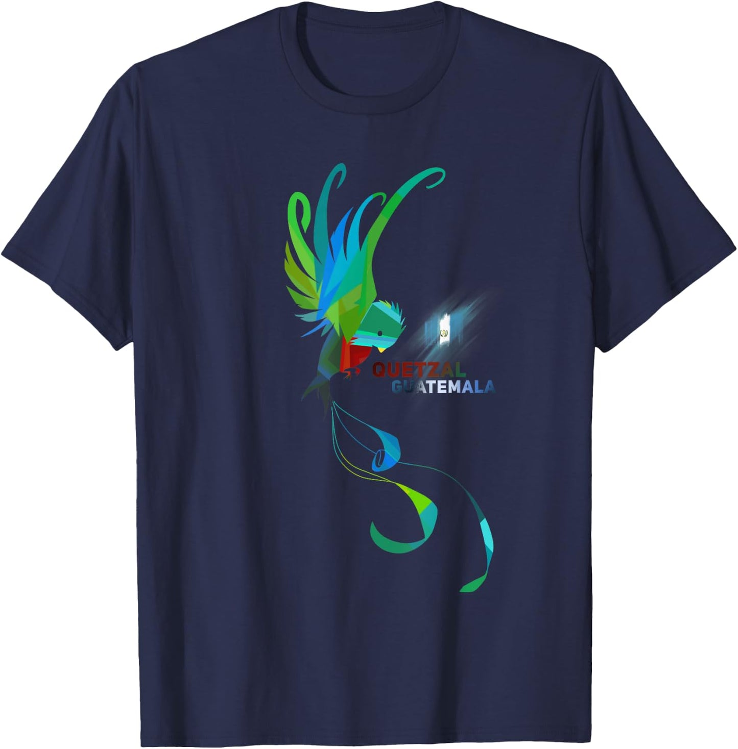 Guatemala National Bird- Quetzal T-Shirt - T-Shirt | Navy