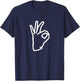 BoredKoalas Meme Ok Hand Sign Retro , -Adults & Kids, Black, Small T-Shirt - T-Shirt | Navy