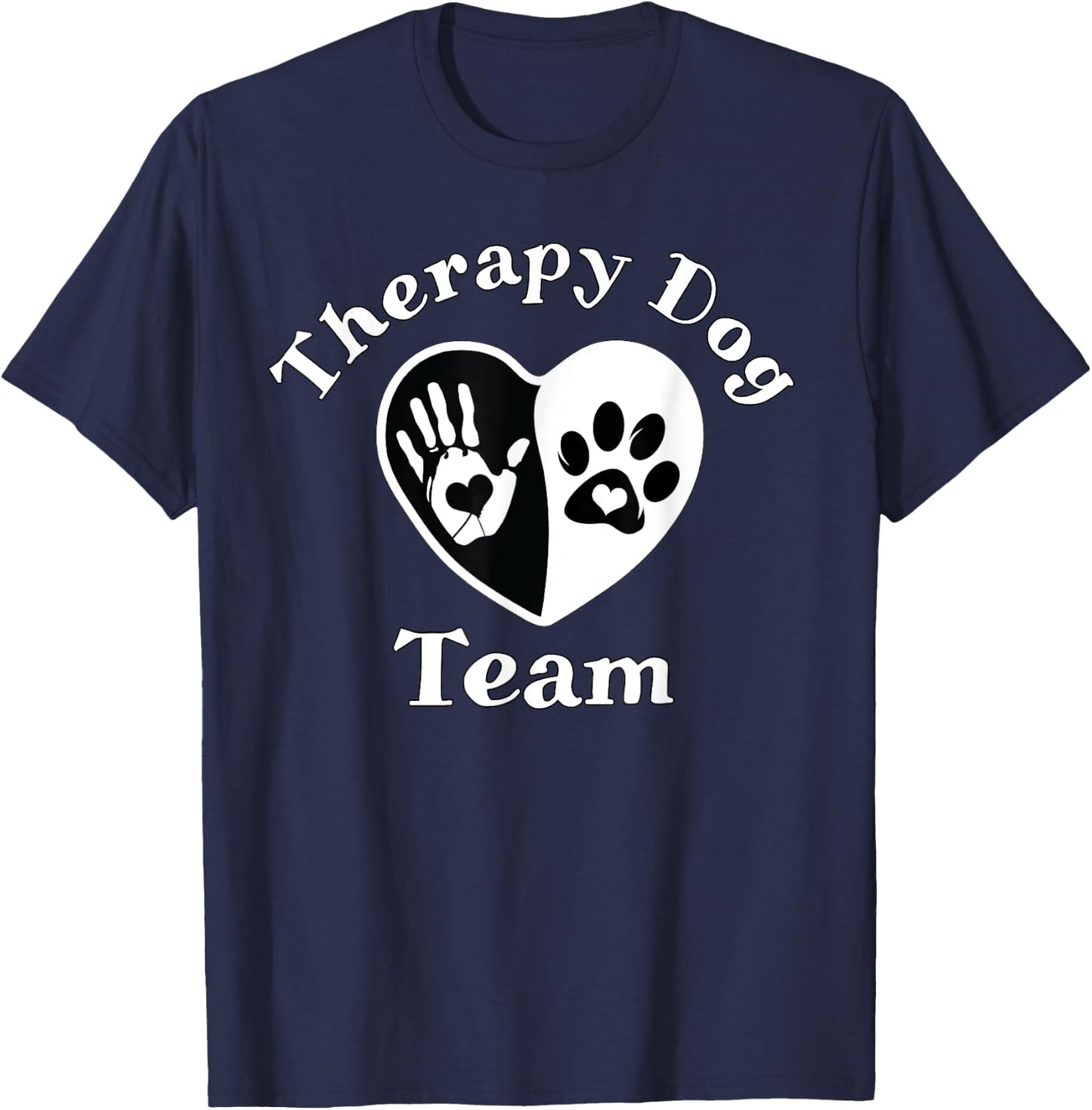 Therapy Dog Team Apparel For Animal Assisted Pet Therapy T-Shirt - T-Shirt | Navy