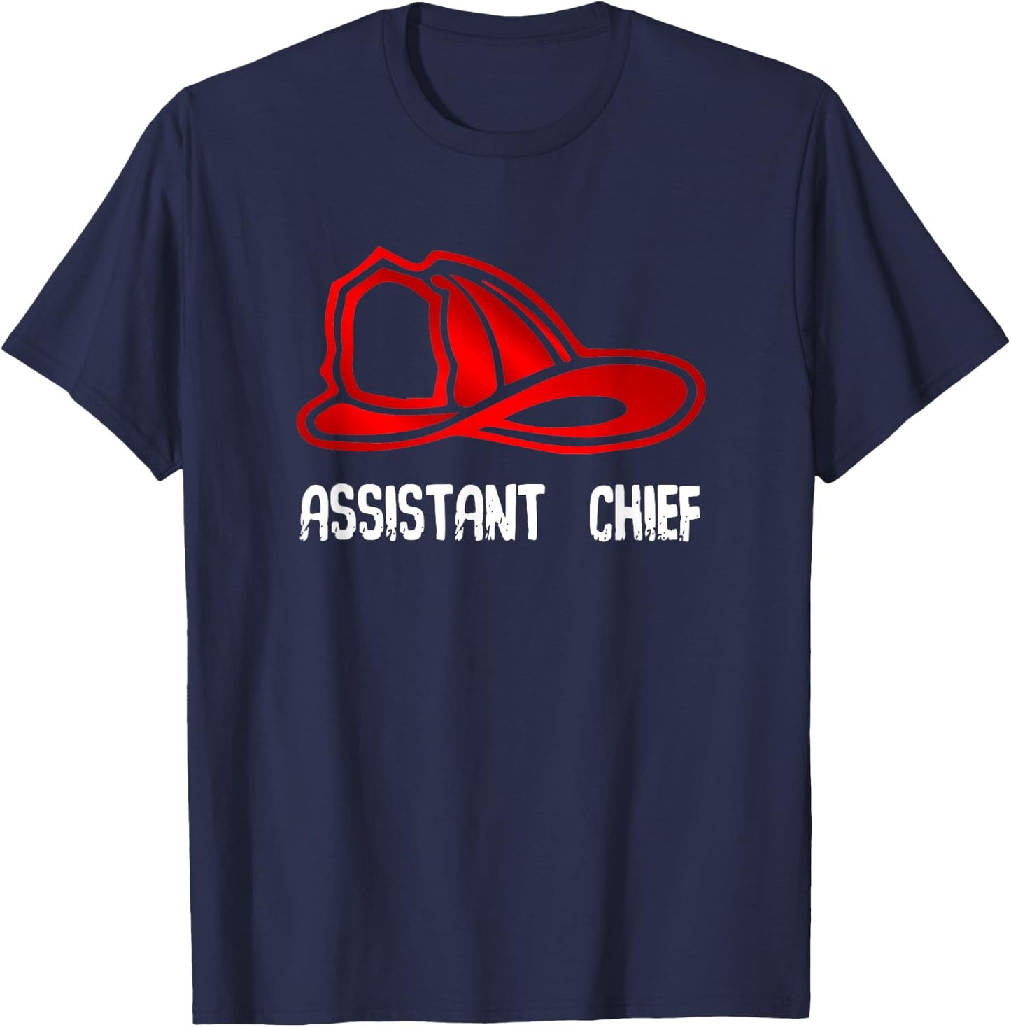 Assistant Chief Firefighter Gift Shirt - Fire Company T-Shirt - T-Shirt | Navy
