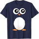 Cute Penguin - sweet cartoon cartoony animal T-Shirt - T-Shirt | Navy